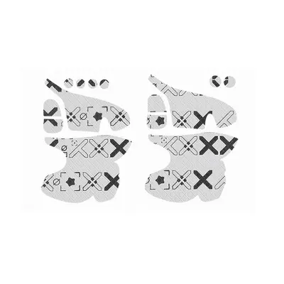 Izboljšan oprijem: Bele natisnjene protizdrsne nalepke za PS5