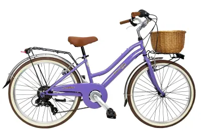 Otroško kolo Dolce Vita Junior vijolično s košaro