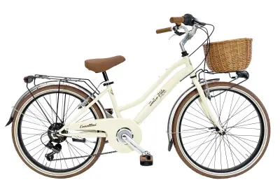 Otroško kolo Dolce Vita Junior krem s košaro