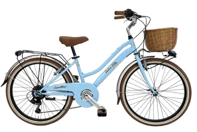 Otroško kolo Dolce Vita Junior modro s košaro