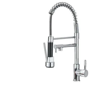 Kuhinjska pipa, fleksibilni izvlečni razpršilec, trpežno nerjaveče jeklo, krom