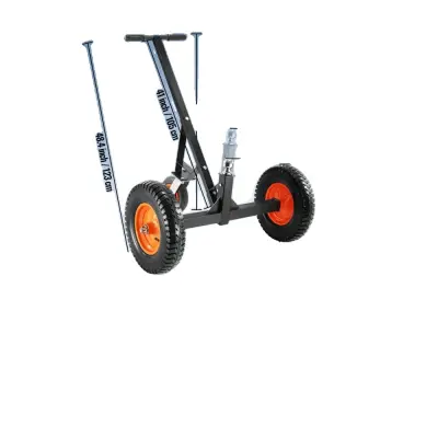 Priklopno vozilo, nosilnost 1000 lbs, nastavljiva višina kroglice, trdna jeklena konstrukcija, 1000lbs