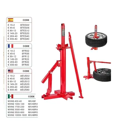 Prenosni ročni menjavalec pnevmatik, združljiv s pnevmatikami 8'-16', trdna jeklena konstrukcija, enostaven za uporabo
