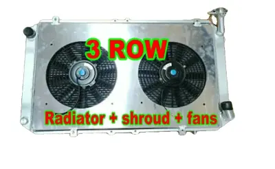 Sestava aluminijastega radiatorja, združljiva z Nissan Patrol Y60 GQ 4.2L TB42S, vključuje ščit in ventilatorje