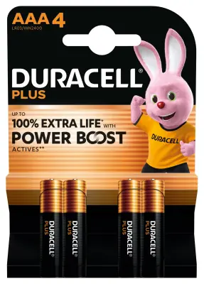 AAA baterije DURACELL Plus Power Boost, 4 kosi