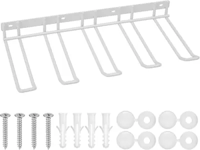 Stensko držalo za vrtalnike s 4 obešalniki, kovinski organizator za električno orodje, stenska montaža, bele barve