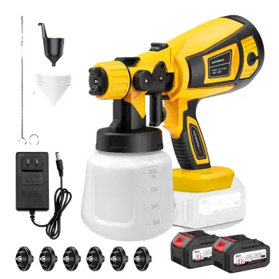 Pršilo za barvo, kapaciteta 1000ML, 6 šob za vsestransko uporabo, 2 bateriji