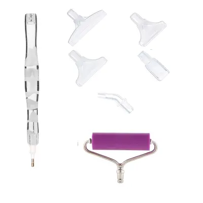 Set peres za diamantno slikanje z valjčkom in konicami Purple