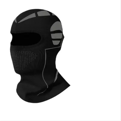 Kolesarska Balaklava, ki je Kompatibilna s Čelado: Brezšivna, Visoko Elastična Black