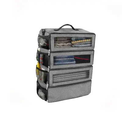 Zložljiva potovalna torba za shranjevanje Velika organizatorica prostora Grey