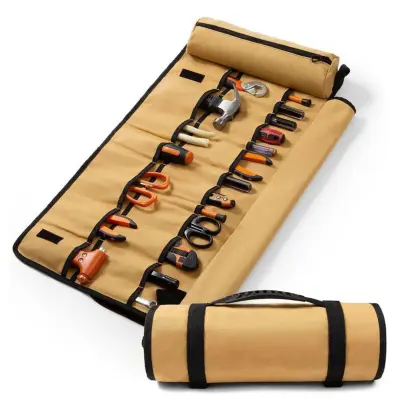 Prenosna potovalna torba za orodje - platneni organizator za orodje Brown