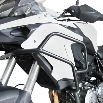 Zaščita motorja in okvirja za Benelli TRK502 / TRK502X (2021-2023), črne zaščitne cevi iz legiranega jekla, crash bar