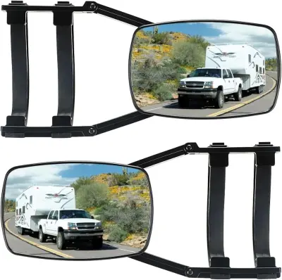 Ogledala za kamp prikolico, komplet 2 kosov, univerzalna nastavljiva vzvratna ogledala za vleko, 360-stopinjski zglob, ABS