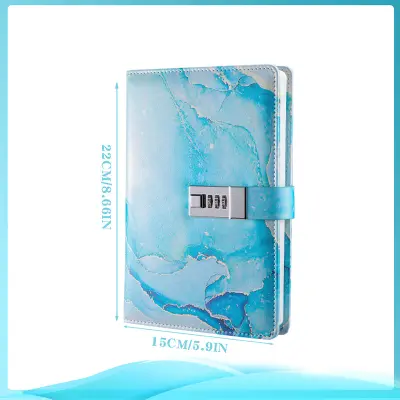 Zapisnik z UV-ključavnico - Zapisnik z geslom A5 Blue