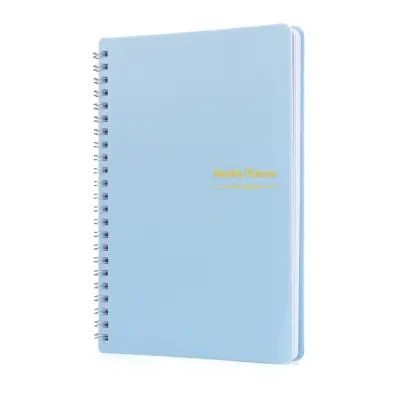 52-Tedenski Nedatirani Spiralni Planer (A5 Format) - Angleški Tedenski Planer Blue
