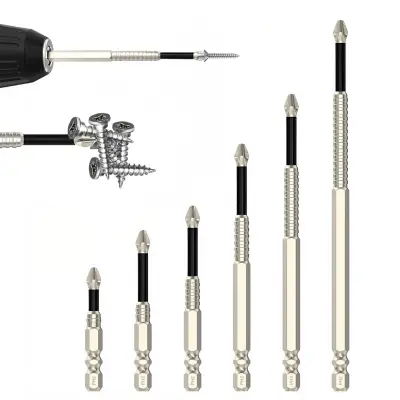 6-delni komplet nastavkov za izvijač z močnim magnetom, krom-vanadijevo jeklo | SETDRILL