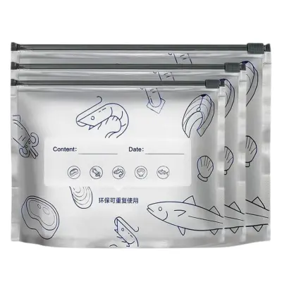 Aluminijaste vrečke za večkratno uporabo, 30 kosov, z zadrgo, odporne na vlago in trganje, za živila in shranjevanje | REUSEFO