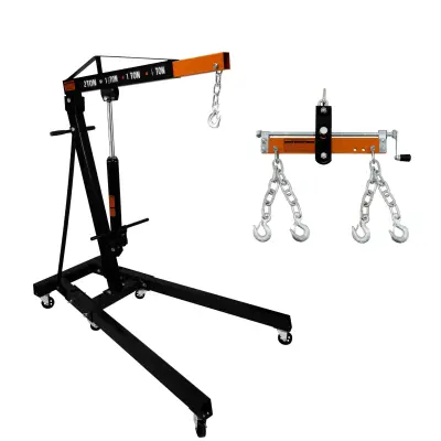 Motorni žerjav 2 toni in nivelator tovora