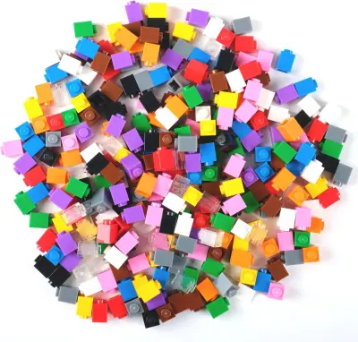 Kocke za sestavljanje 288 kosov, 12 barv, kompatibilne z LEGO, komplet za ustvarjanje in razvoj otrok od 3. leta dalje