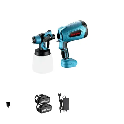 Brezžični električni razpršilnik, prenosni, jekleni premaz, 2 bateriji EU vtič