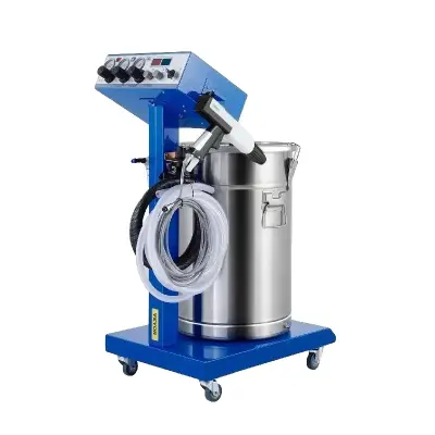 Elektrostatična naprava za praškasto barvanje, 450g/min pretok, 45L kapaciteta hoppers, 220V