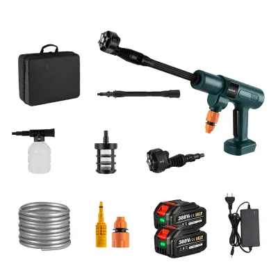 Visokotlačni čistilec, 3500W moč, 200 BAR tlak, brezžična fleksibilnost, 2 Baterija EU Vtič