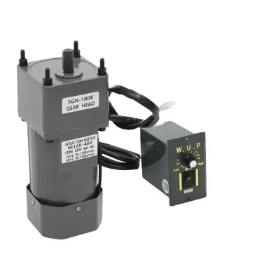 Indukcijski motor, 120W moč, 180K razmerje zmanjšanja, 220V napetost, 0-90r/min krmilnik hitrosti, 3.8nm navor