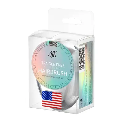 Krtača za lase za razčesavanje tankih in poškodovanih las, za mokre in suhe lase, nežna in ergonomska oblika, srebrna barva