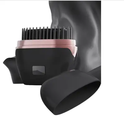 Prenosna brezžična krtača za ravnanje las Black