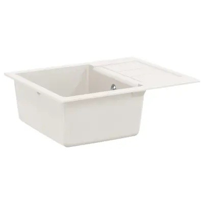 vidaXL Umivalnica Bela 620 x 500 mm 80% Kvarc in 20% Smola