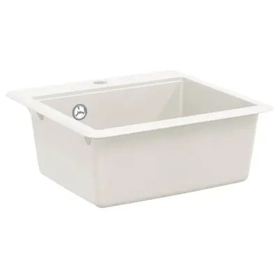 vidaXL Umivalnica Bela 470 x 440 mm Granit