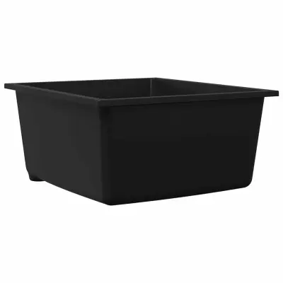 vidaXL Kuhinjska umivalnica Črna 38 x 44 x 20 cm Granit