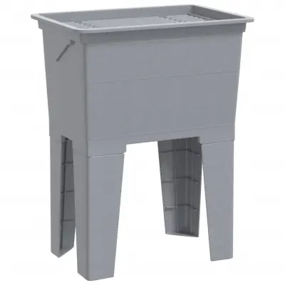 vidaXL Kad za perilo siva 59x41x75 cm smola