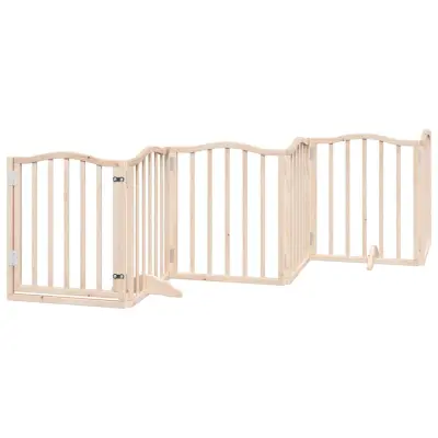 vidaXL Ograda za pse z vrati zložljiva 6 panelov 300 cm topolovina