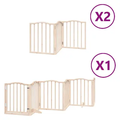 vidaXL Ograda za pse z vrati zložljiva 12 panelov 600 cm topolovina