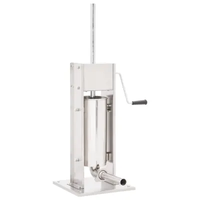 vidaXL Ročna polnilka za klobase srebrna 5 L nerjaveče jeklo