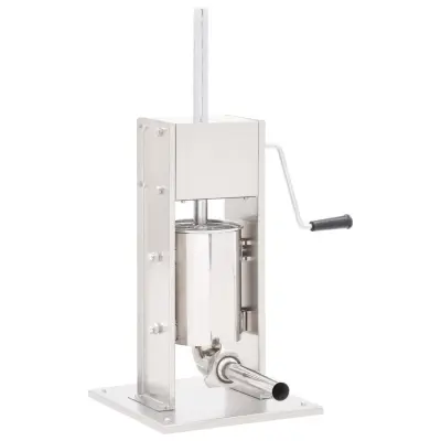 vidaXL Ročna polnilka za klobase srebrna 3 L nerjaveče jeklo