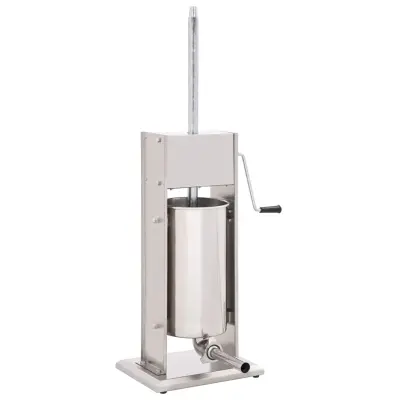 vidaXL Ročna polnilka za klobase srebrna 15 L nerjaveče jeklo
