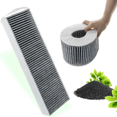 Ogljeni filter za kuhinjsko napo z aktivnim ogljem, siva barva, dolžina 150 cm, učinkovito odstranjevanje vonjav in maščob