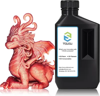 Smola za 3D tiskalnik LCD/DLP, kovinsko rdeča, 1 kg, UV fotopolimer 405 nm, visoka natančnost in hitro strjevanje