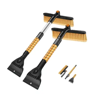 Večnamenska raztegljiva snežna lopata za avto s strgalom za led