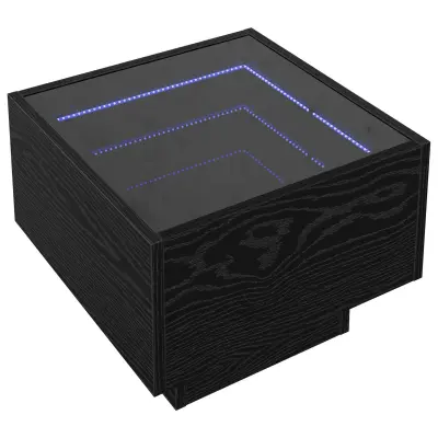 vidaXL Klubska miza Črna Orehovina 40 x 40 x 30 cm Konstruiran les