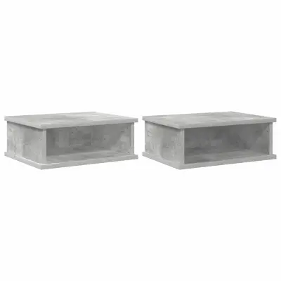 vidaXL Nočna omarica 2 pcs Betonsko siva 40 x 31 x 15 cm