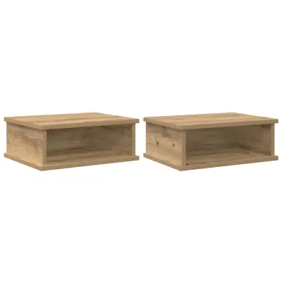vidaXL Nočna omarica 2 pcs Umetni hrast 40 x 31 x 15 cm