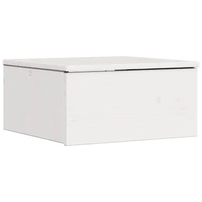 vidaXL Nočna omarica s predalom Bela 37 x 35 x 18,5 cm Trdna borovina