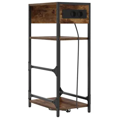 vidaXL Nočna omarica Dimljeni oreh 40 x 27 x 76 cm Konstruiran les