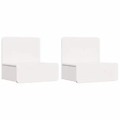 vidaXL Nočna omarica 2 pcs Bela 44 x 32,5 x 40 cm Trdna borovina
