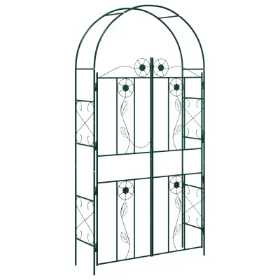 vidaXL Vrtni lok Enobarvno Zelena 115 x 37 x 226 cm