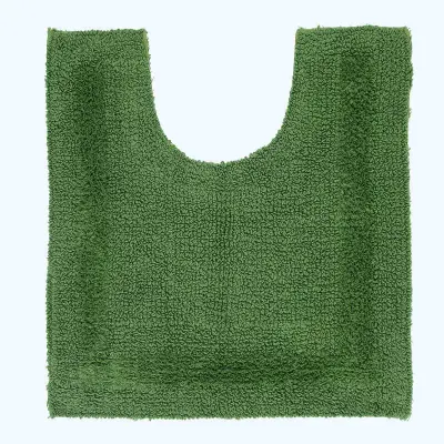 Homescapes preproga contour wc iz bombaža, 50 x 55 cm - zelena bouteille