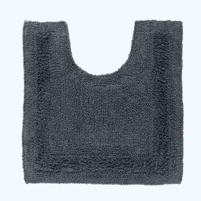 Homescapes preproga contour wc iz bombaža, 50 x 55 cm - siva